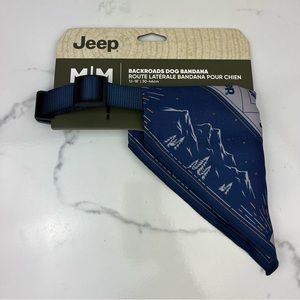 Jeep Backroads Dog Bandana Collar Navy Blue Size Medium